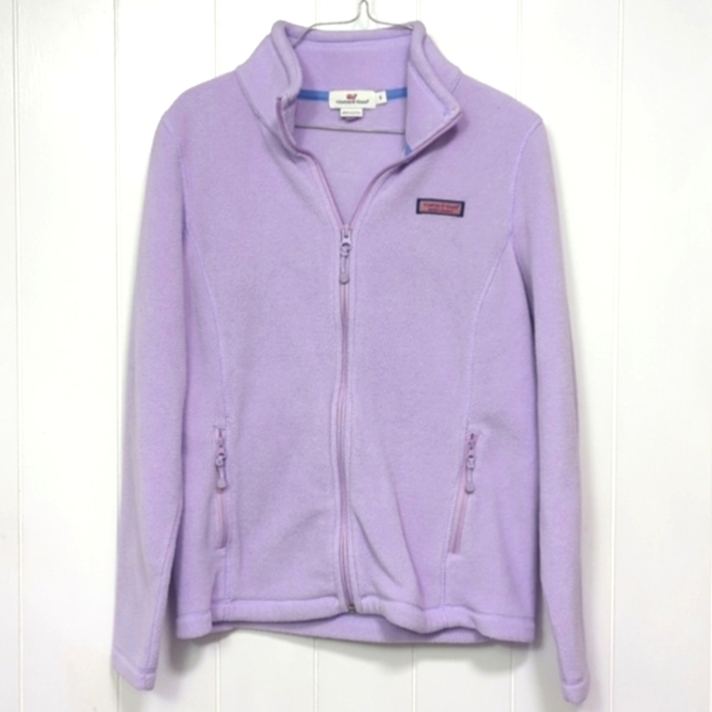 Vineyard Vines Purple Pull Over Fleece Sweatshirt